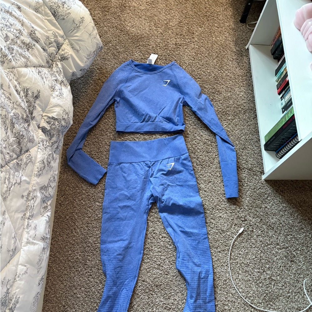 Gymshark Blue Seamless Activewear Set